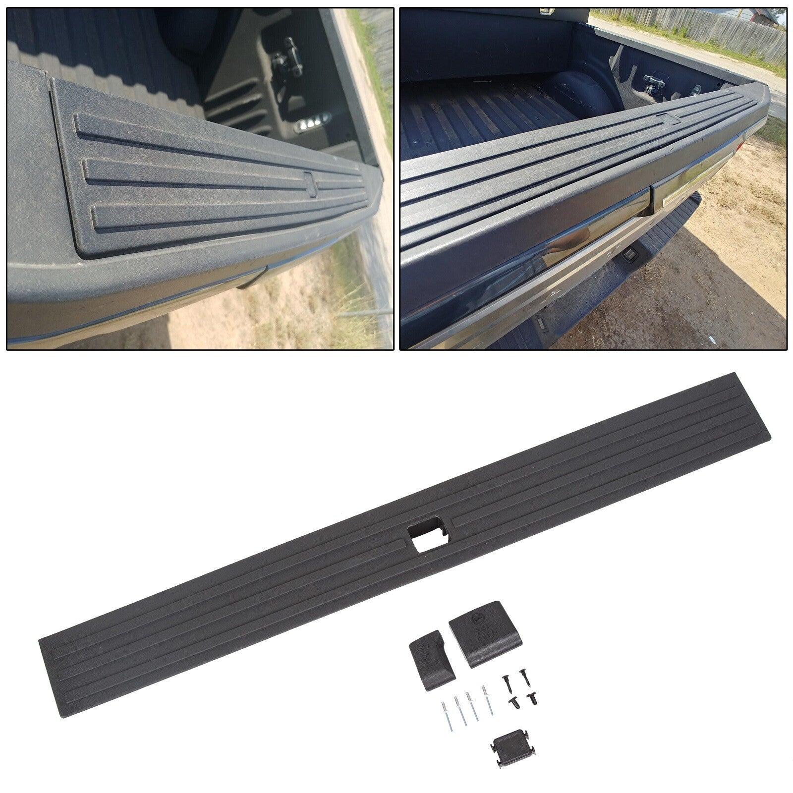 Solid Spare For 2015-2019 Ford F-150 Tailgate Moulding Cover With Flexible Step FL3Z9940602B