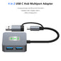 4 in 2 Type-C + USB to USB3.2*4 Interface Hub Adapter Dock for MacBook iPad 15
