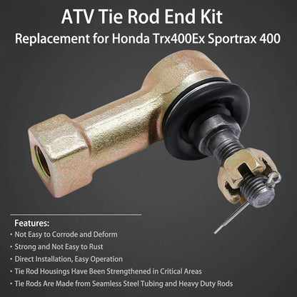 2 Tie Rod Sets Fit Kawasaki KVF750 Brute Force 750 4X4I 2005-2016 Ball Joint