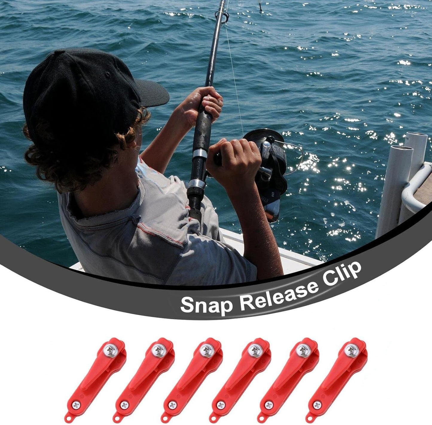 6 x Heavy Tension Release Clip Weight Planer Board Offshore Fishing