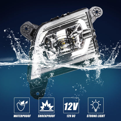 2x Front Driving LED Fog Lights w/ Switch & Wiring Kit For 19-23 Chevy Silverado