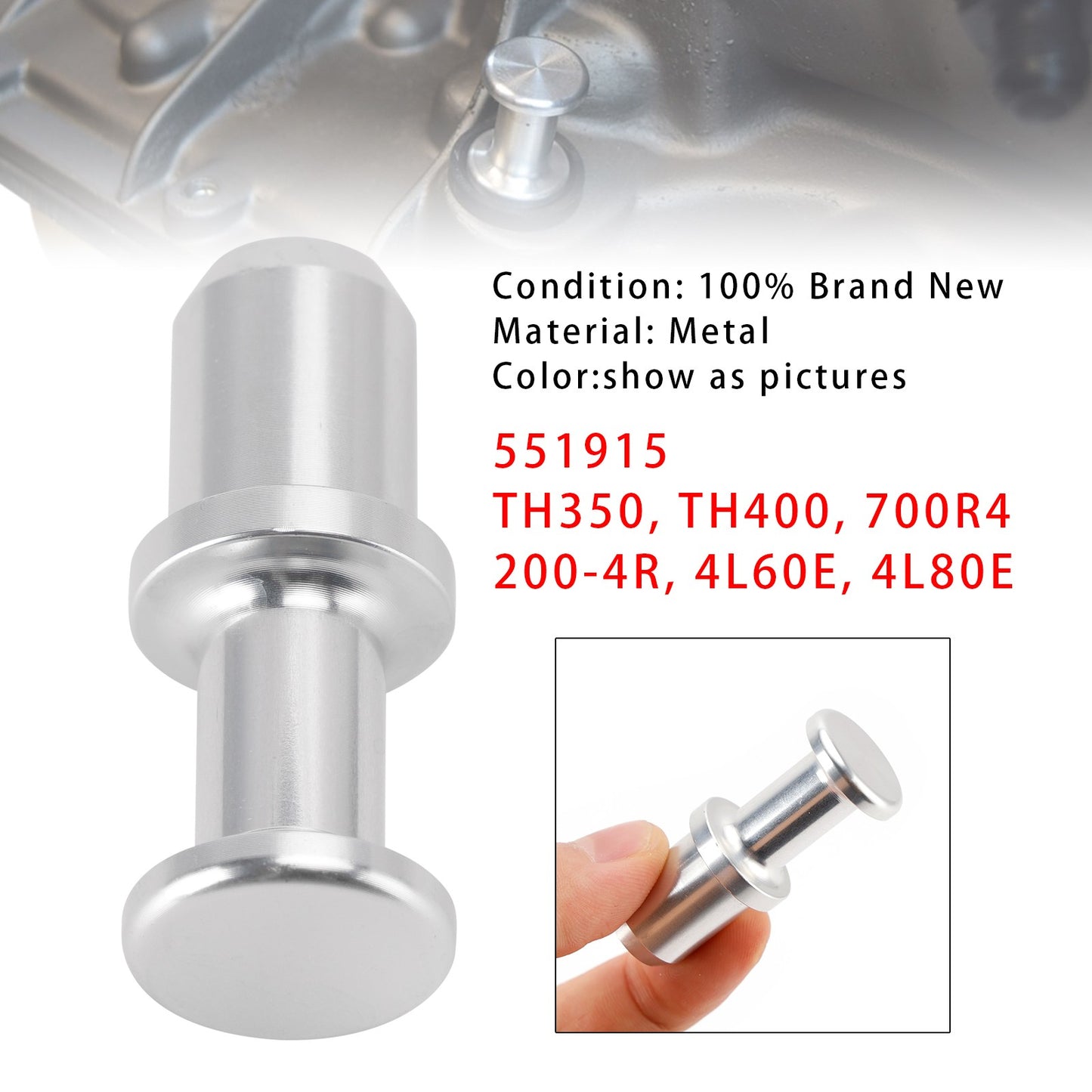 551915 Dipstick Tube Plug Seal For GM TH350 TH400 700R4 4L60E 4L80E 0.6”1 PC