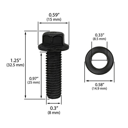 Pressure Plate Clutch Cover Bolt Kit Replacement for Honda 2.0, 2.3L - DOHC