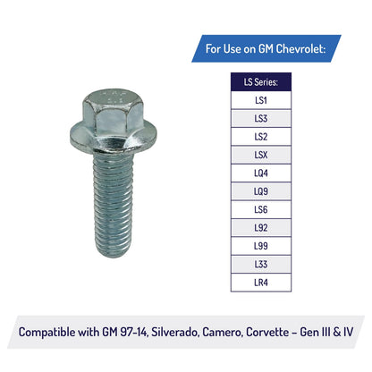 Valley Pan Cover Flange Bolts for LS Engines 99-14, Gen III, IV - LS1, LSX, LQ4