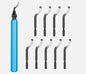 Deburring Tool Set Metal Handle Deburrer + 10PCS BS1010 HSS Burr Removal Blades