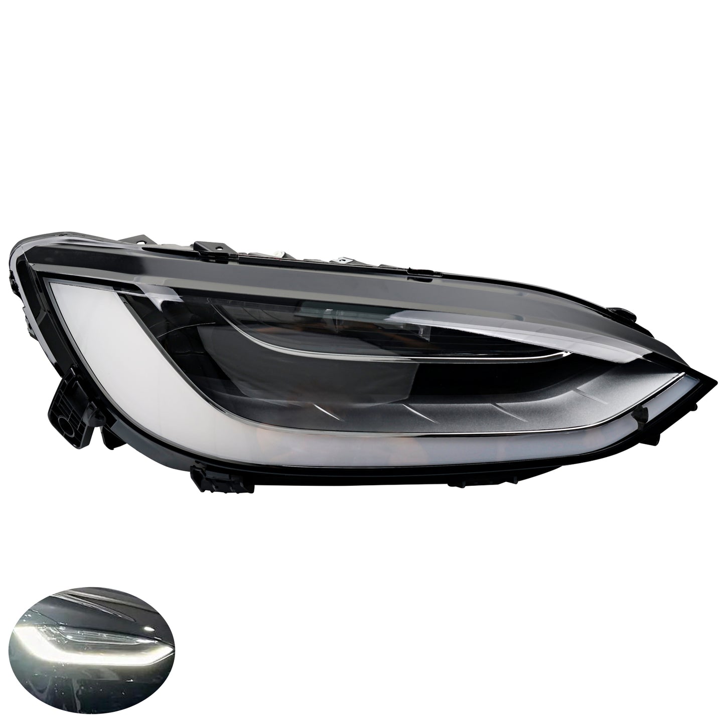 LED Headlight Assy Front Right Passenger Side For 2022-2024 Tesla Model X Plaid