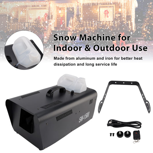 1500W Snow Machine with Wired Remote – Snowflake Maker for Christmas Weddings