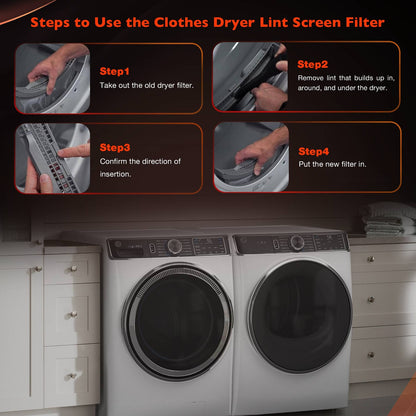 Upgraded Dryer Lint Filter Trap Screen For GE Clothes Dryer Strainer WE16X32537