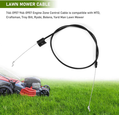 2PCS/Set Lawn Mower Engine Brake Zone Control Cable Replacement For Craftsman