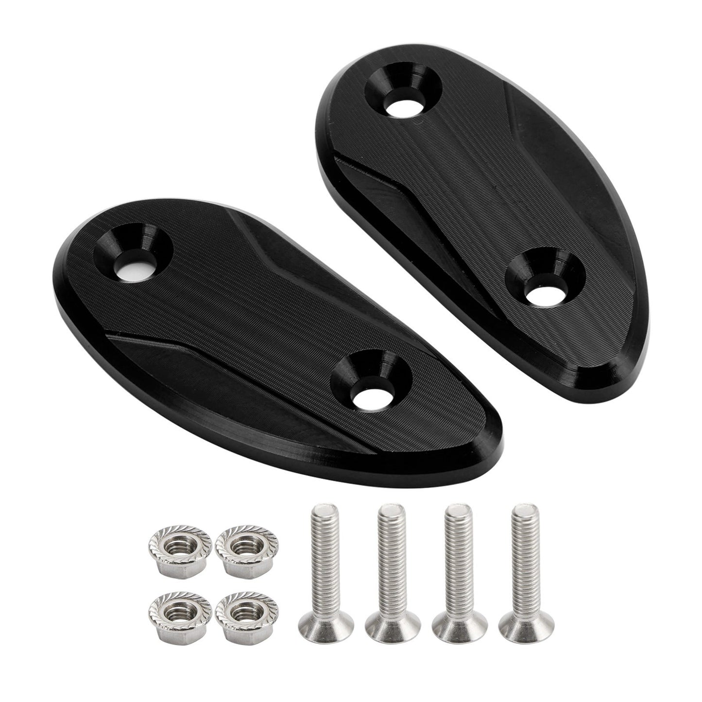 Black mirror delete blanking block off plates fits Honda CBR1000RR 2008-2023