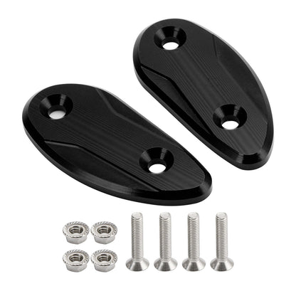 Black mirror delete blanking block off plates fits Honda CBR1000RR 2008-2023