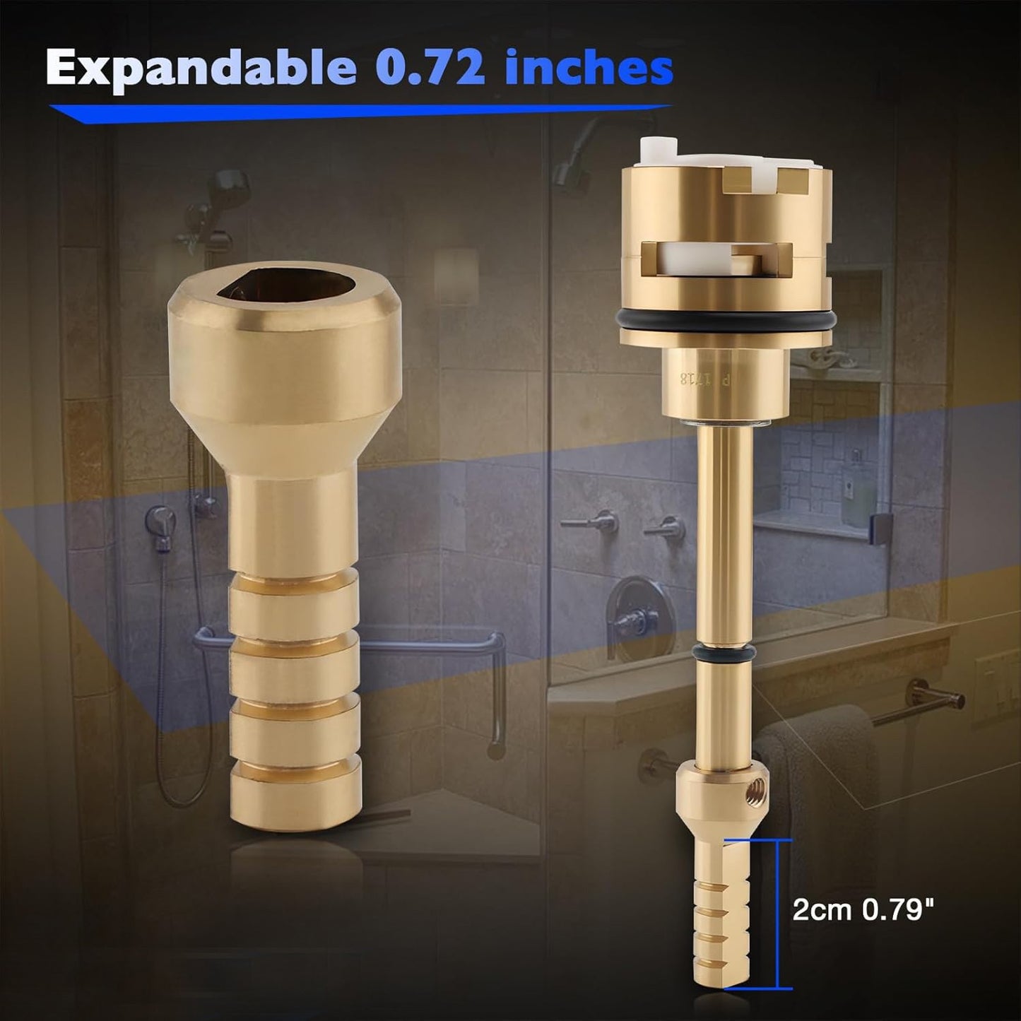 RP71718 3-Function Non-Shared Diverter Cartridge Kit For R11000 R22000 Brass