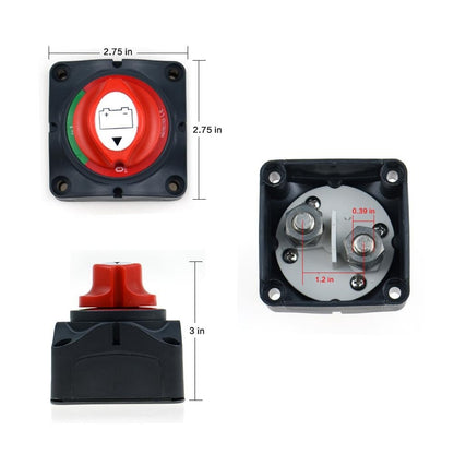 12-48V Side Battery Disconnect Switch Master Power Cut-Off Isolator Marine Car