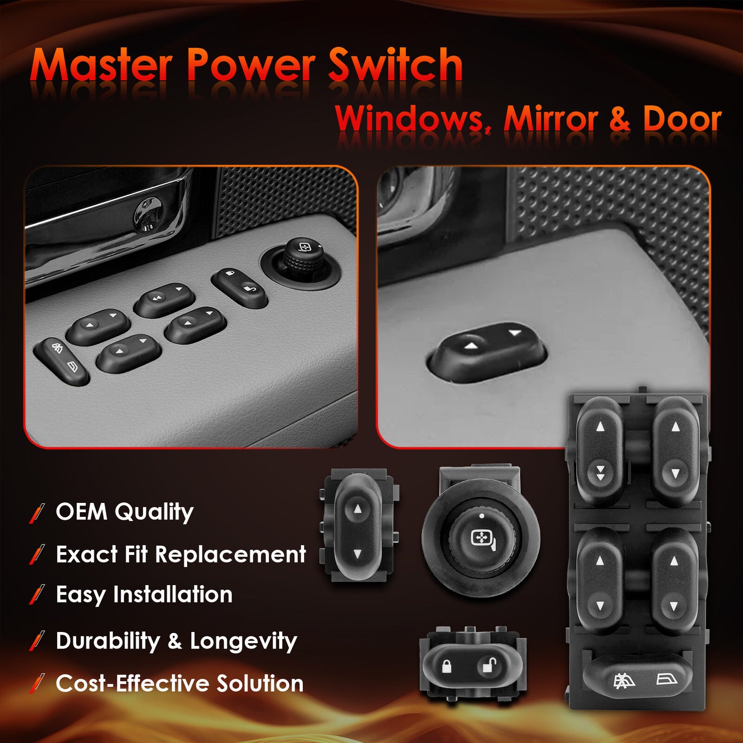 Master Power Window Mirror Door lock Switch For 04-08 Ford F-150 Lincoln Mark LT