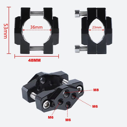 Motorcycle Fork Tube Bar Clamp Headlight Mount Bracket Fog Spot Light Holder