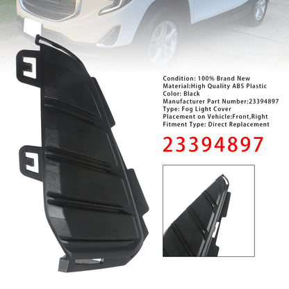 Right Side Bumper Fog Light Cover For GMC Terrain 2018-2021 23394897