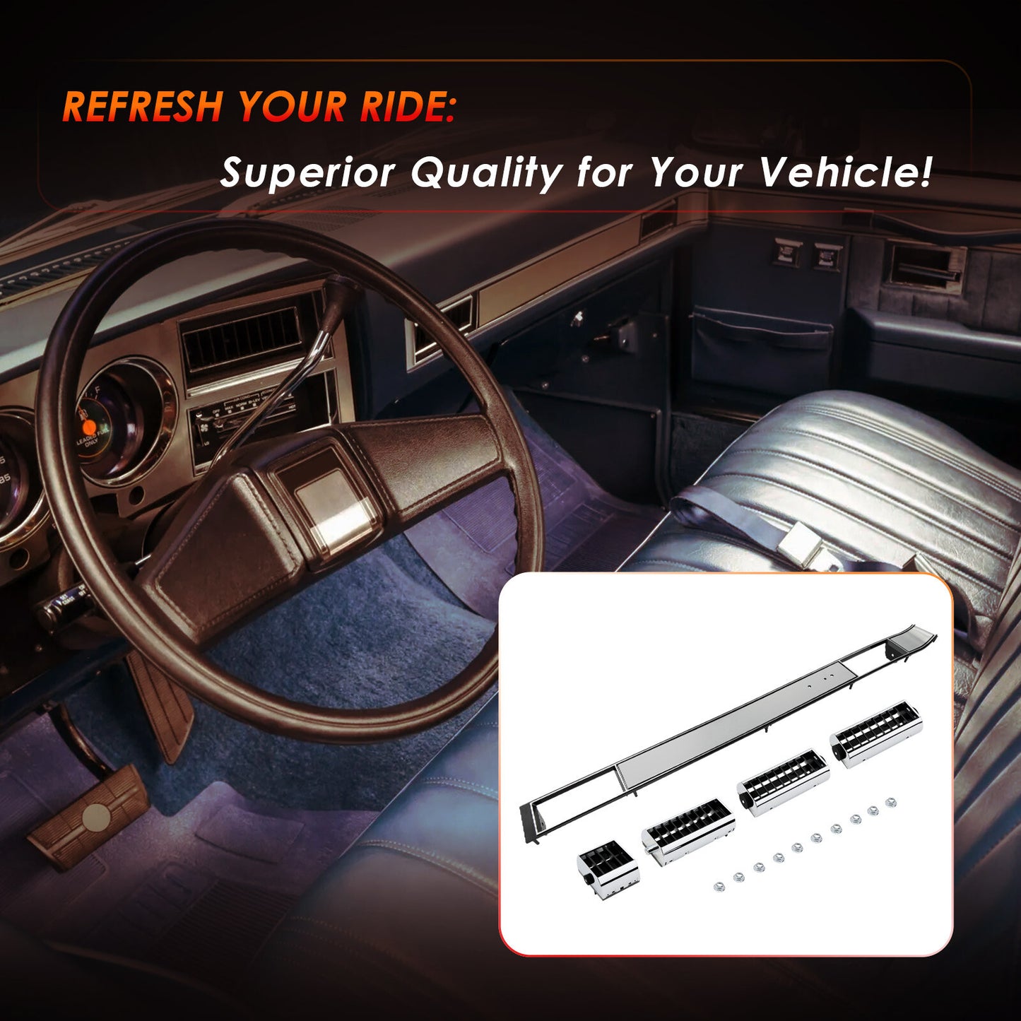 Center Dash A/C Air Vent Trim Plate For 81-91 Chevy Silverado GMC C/K 1500 2500