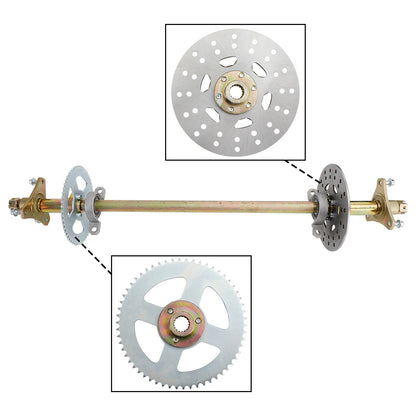 29" ATV Quad Go Kart Rear Live Axle Kit Sprocket Brake Wheel Hub Brake Assembly