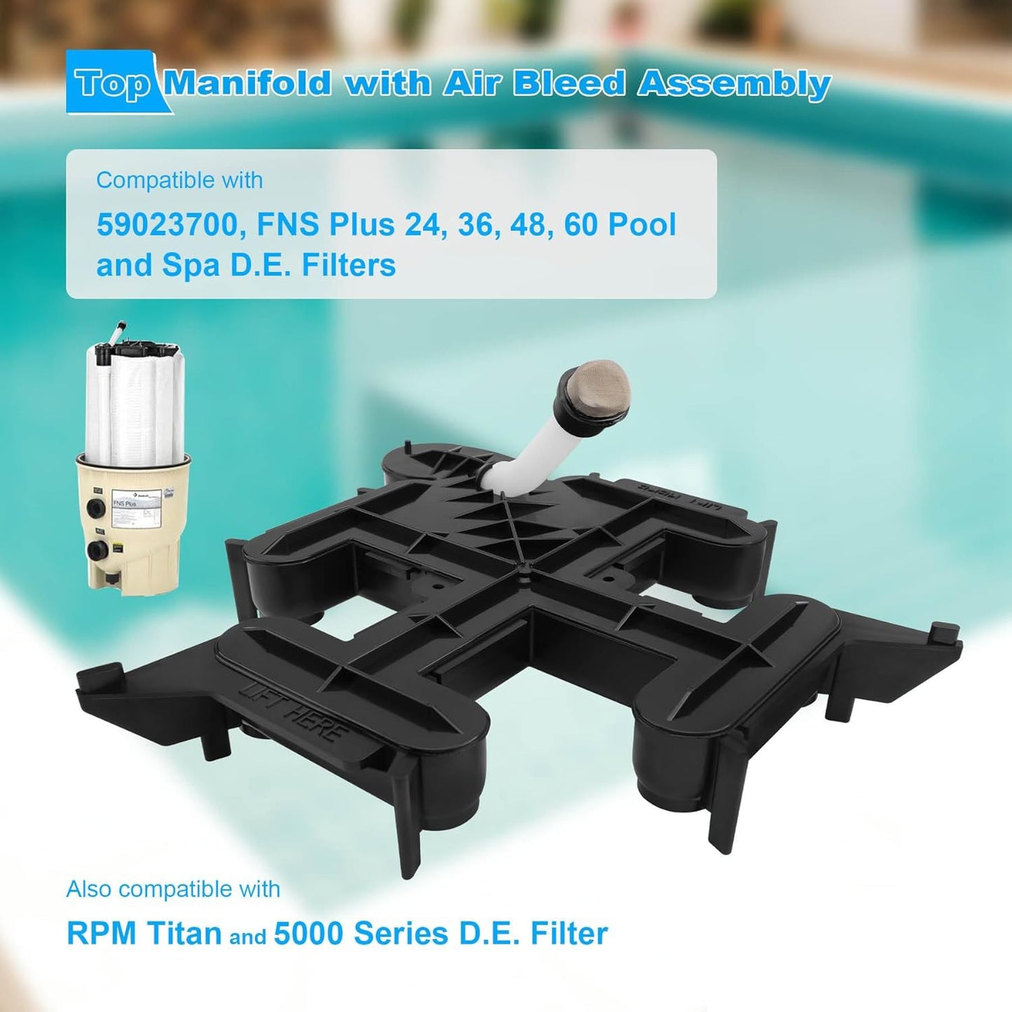 59023700 Pool Filter Top Manifold Fit FNS Plus 24 36 48 60 Pentair Pool Filter