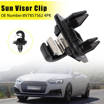 Sun Visor Clip 8V7857562 4PK For Audi A3 A5 Cabriolet TT Roadster 2017-2019