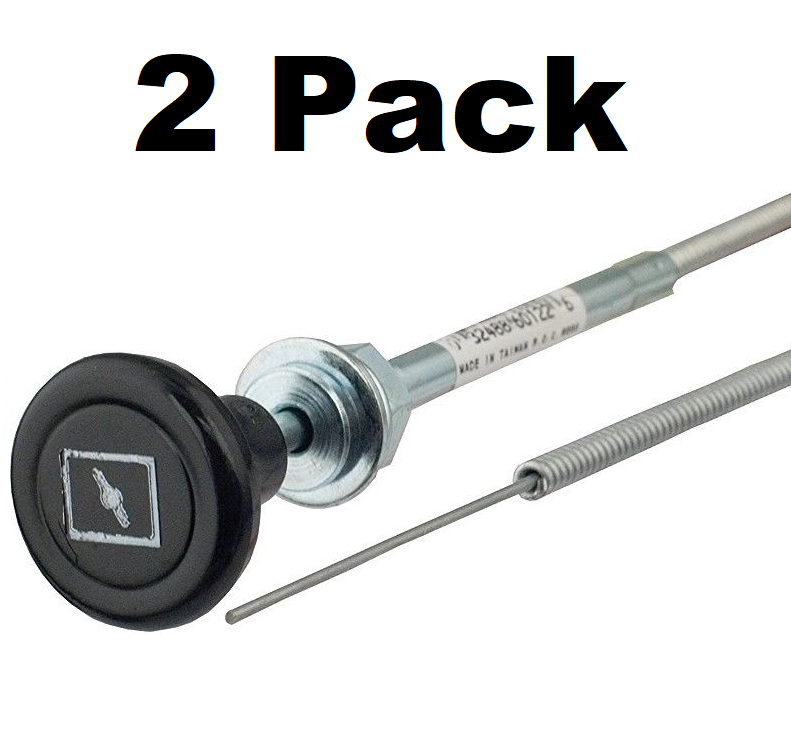 Solid Spare Control-Push Pull Choke Cable 96" Round Knob Go-Cart Mini-Bike Universal 2 PACK