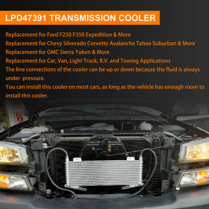 LPD47391 For Tru Cool 40K Transmission Cooler Trans Oil Cooler GVW Max 40,000