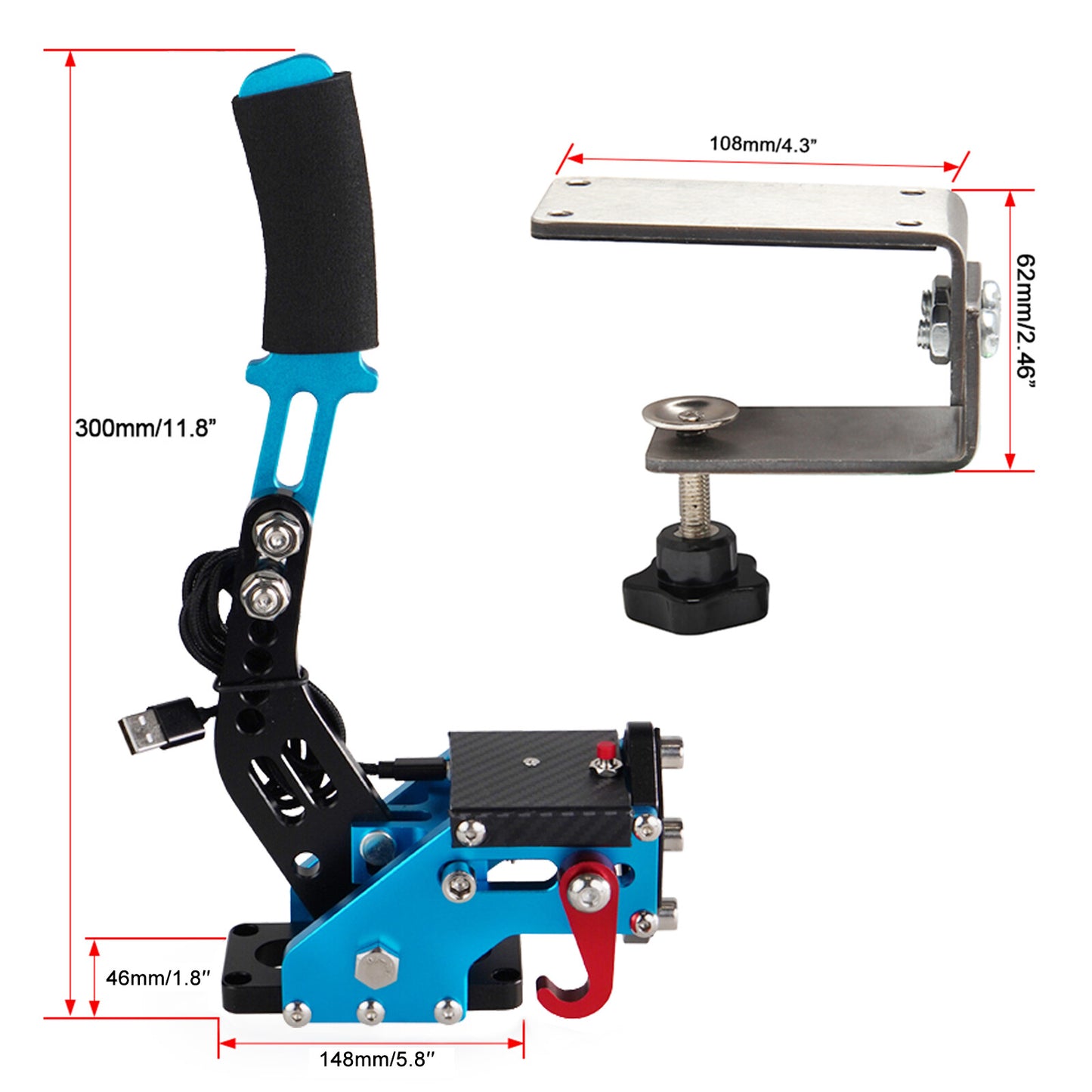 14Bit PS4/PS5 USB3.0 Handbrake Kits for Racing Games Steering Wheel Stand G29 D8