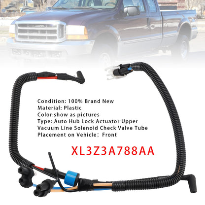 Auto Hub Lock Actuator Vacuum Line Solenoid Check Valve Tube For Ford F150 4x4