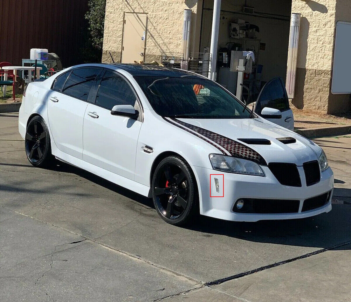 Solid Spare Clear Front Fender Side Markers Lights Housing For Pontiac G8 GT GXP 2008 2009