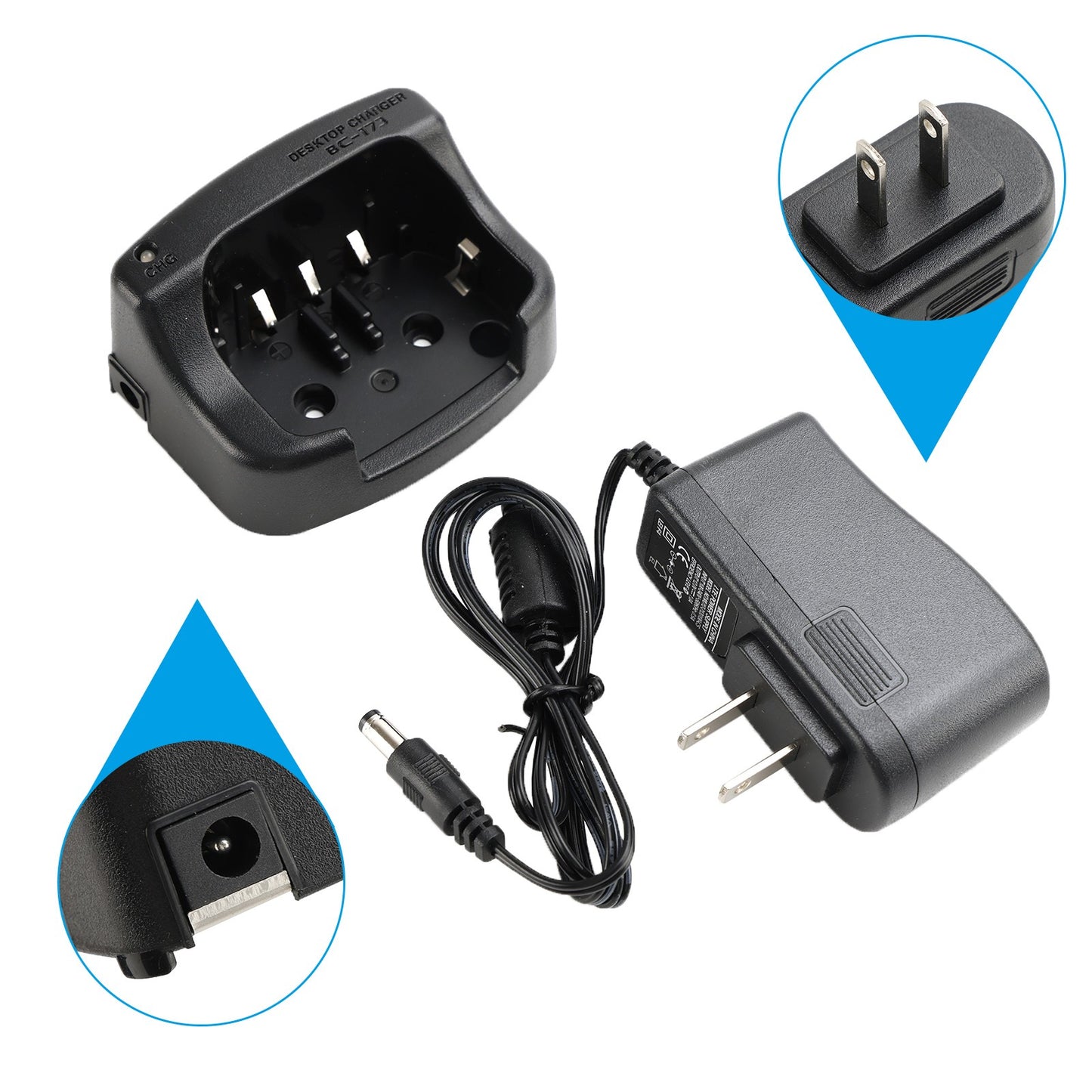BC-173 Charger BP224 Battery Rapid Dock For ICOM IC-M31 M32 M2A M21 M33 M34 M35