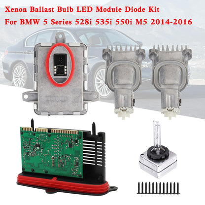 Xenon Ballast Bulb LED Module Diode Kit For BMW 5 Series 528i 535i 550i M5 14-16