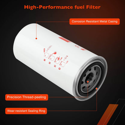 2X FF5324 Fuel Filters For Fleetguard Caterpillar CAT Freightliner C7 C9 Engine