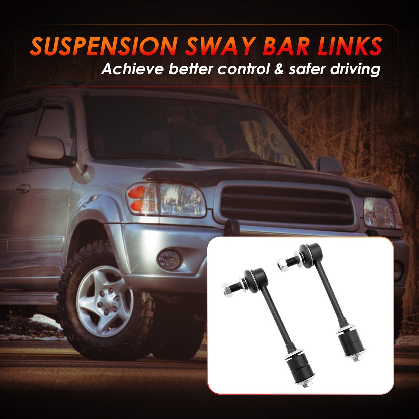 2Pc Left & Right Front Sway Bar Stabilizer Links For 00-07 Toyota Tundra Sequoia