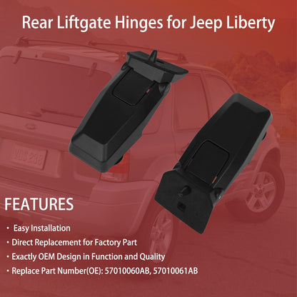 Rear Liftgate Window Glass Hatch Hinge Left & Right for 2008-2012 Jeep Liberty
