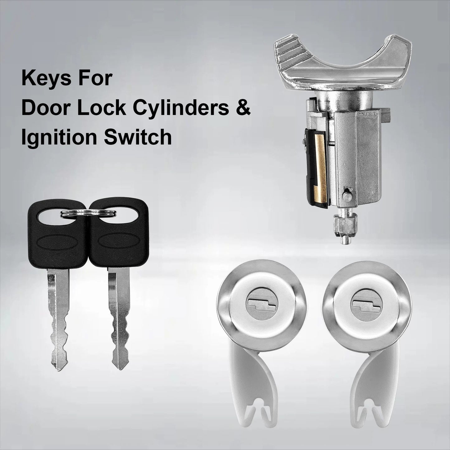 Ignition Switch & Door Lock Cylinder Set For 1990-95 Ford F150 F250 F350 Ranger