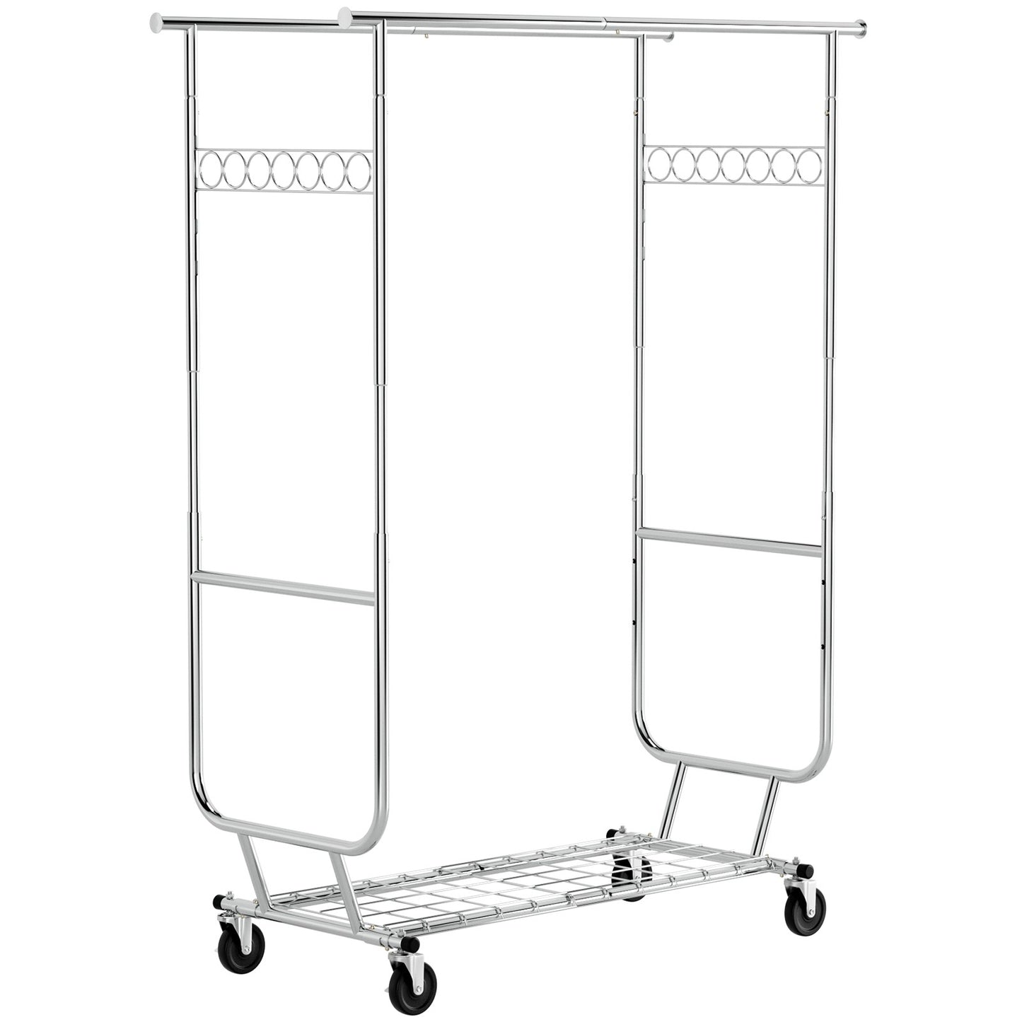 660lbs Clothing Racks with Wheels Heavy Duty Clothes Rack Metal Clothes Storage