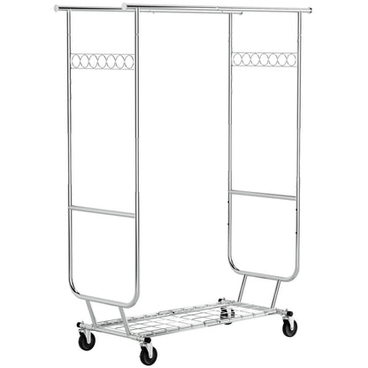 660lbs Clothing Racks with Wheels Heavy Duty Clothes Rack Metal Clothes Storage