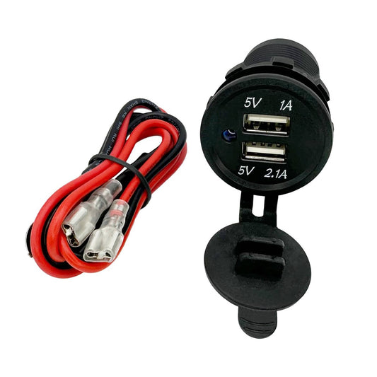 Solid Spare Golf Cart USB Charger Port Outlet For EZGO Club Car Yamaha Golf Car 12V