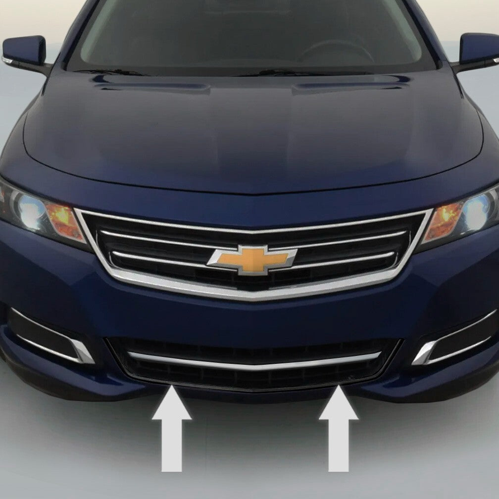 For 2014-2017 CHEVY IMPALA CHROME FRONT BUMPER TRIM KIT