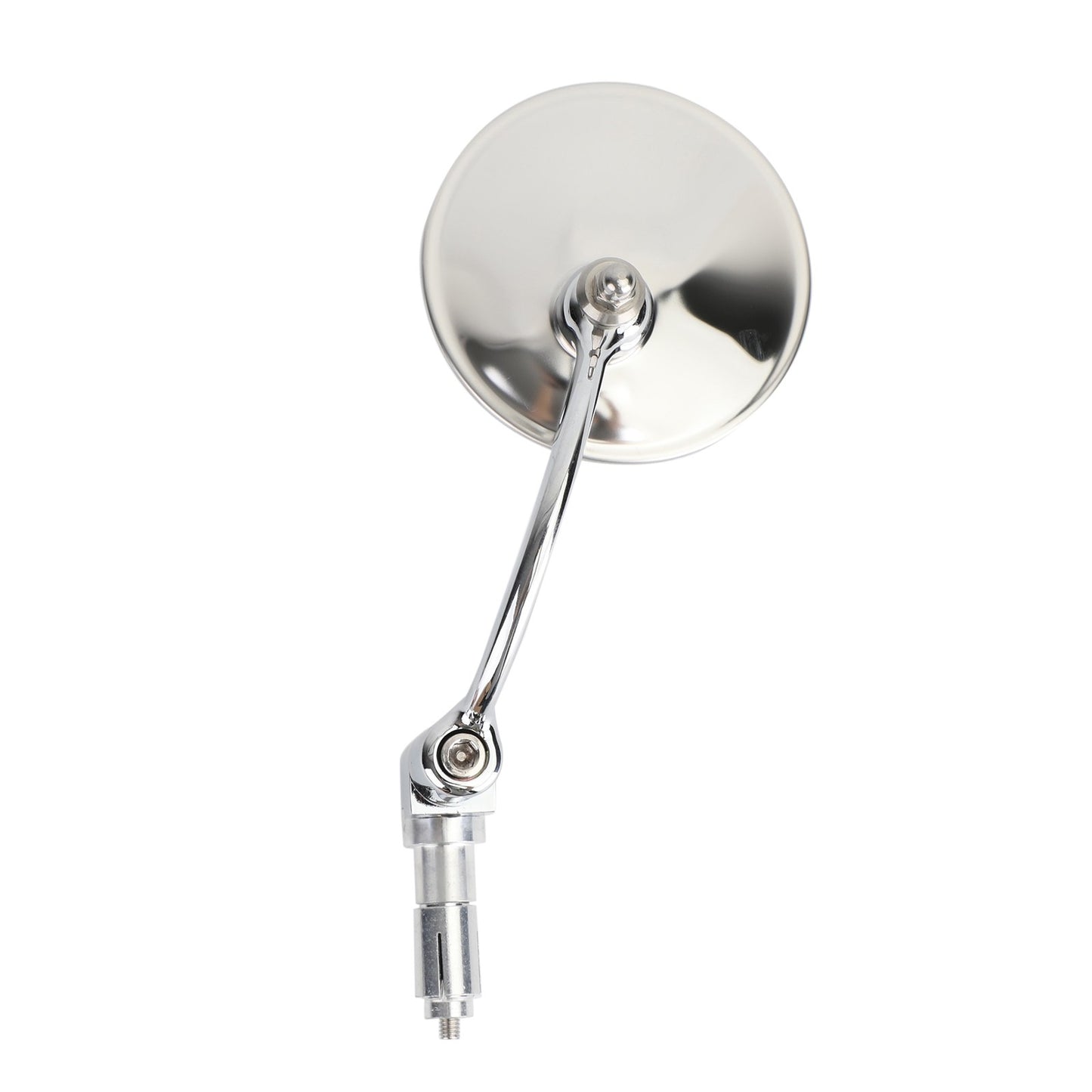 Chrome Round Rearview Mirrors Bar End Mirror for Motorcycle Chopper Cafe Racer