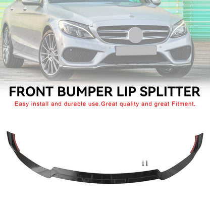 Front Splitter Lip Fit Mercedes Benz C-Class W205 C205 2019-2021 Brabus Style