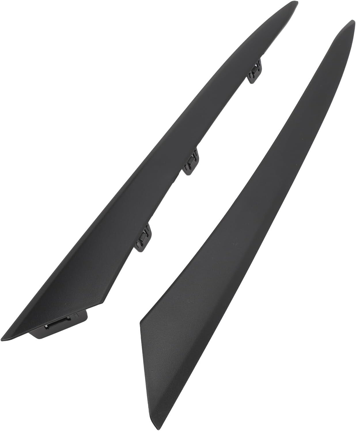 Black Front Headlight Eyelid Molding Trim Strip LH+RH For Honda Civic 2022-2023