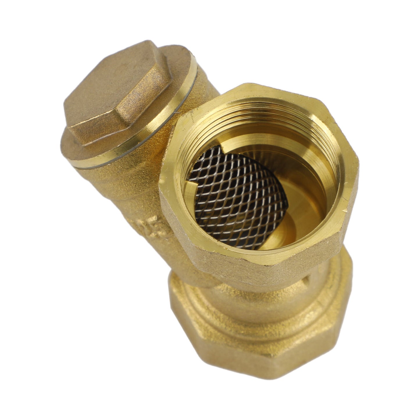 1" NPT Thread Y Shaped Brass Strainer Filter Valve Connector For Water Oil