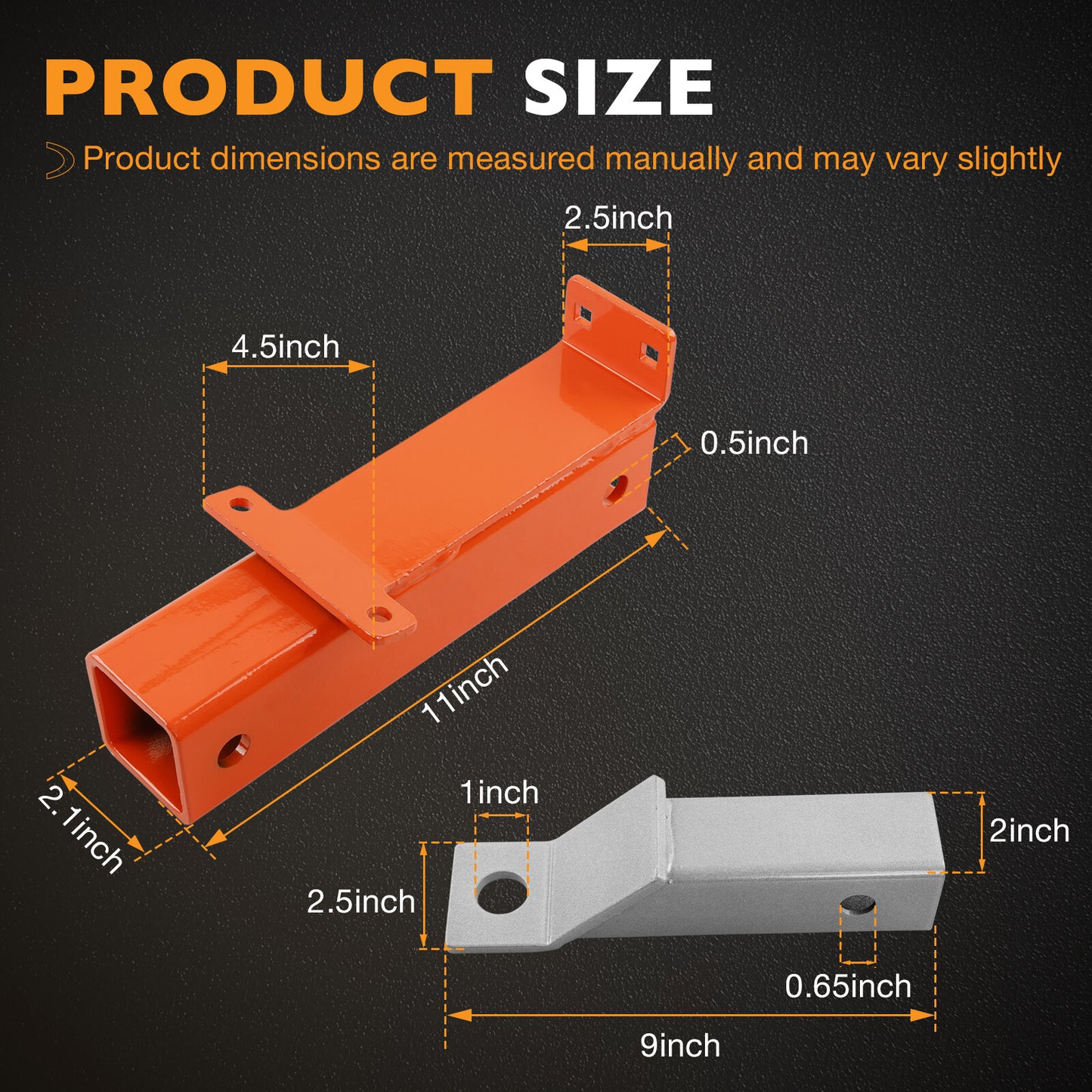 2" Rear Hitch 093-1129-00 Heavy-Duty For 2019+ Bad Boy Rebels Rogue Model Orange