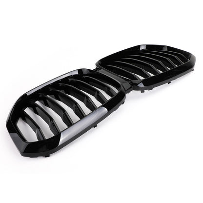 Gloss Black  Front Kidney Grill Grille Performance For BMW X5 G05 2018-2021