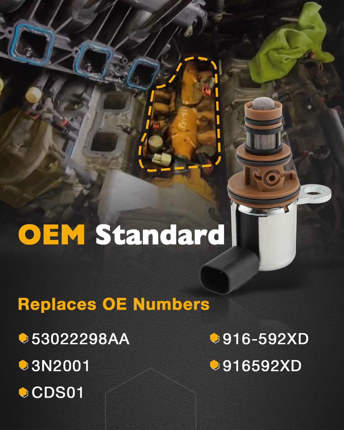 53022298AA Engine Multiple Displacement Solenoid Fit Dodge Ram 1500 5.7L 6.4L