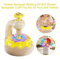 Flower Bouquet Making Kit DIY Flower Bouquets Craft Toy For 4+ Year Kid Yellow