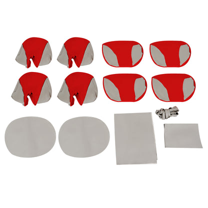 Solid Spare PVC Red Gray Full Set Seat Covers For Sea-Doo Speedster 150 2007-2011 2008 2009