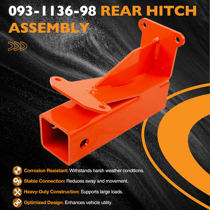 093-1136-98 Red 2" Trailer Hitch Kit For Bad Boy, Maverick 2021-UP