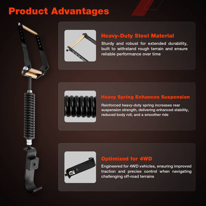 Rear Leaf Spring Suspension Heavy Duty Kit For 2009-2023 Ford F150 4WD 3611-YHD
